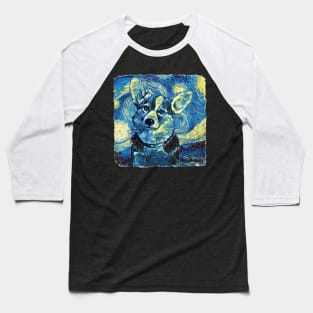 The Dog Van Gogh Style Baseball T-Shirt